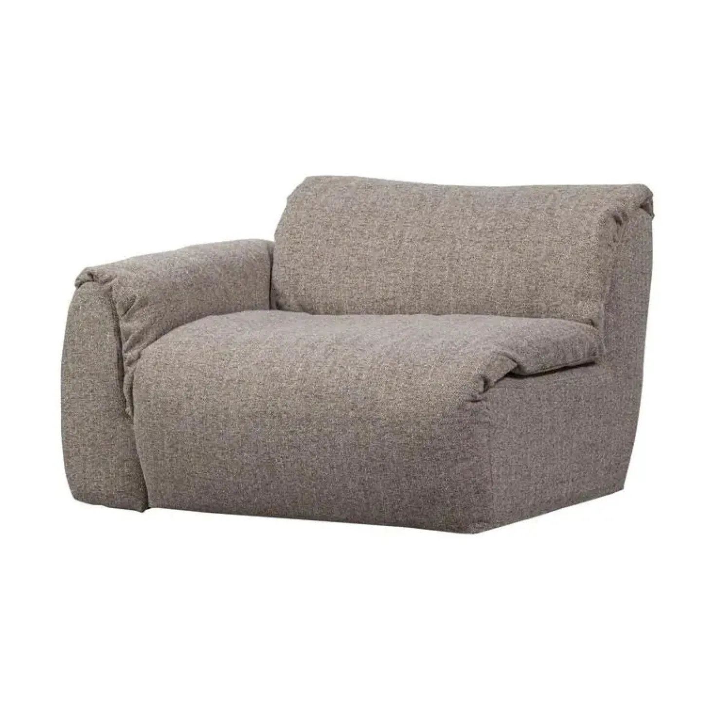 Baggy 1-zits element met arm links bruin melange