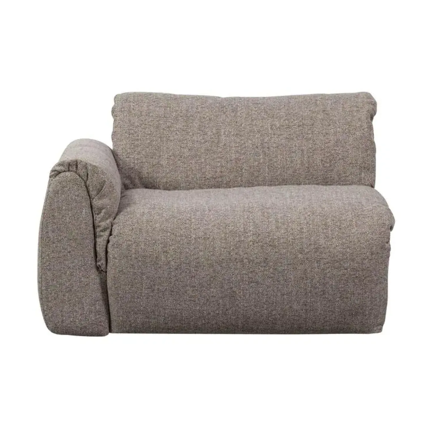 Baggy 1-zits element met arm links bruin melange