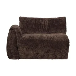 Baggy 1-zits element met arm links chenille donkerbruin