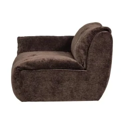 Baggy 1-zits element met arm links chenille donkerbruin