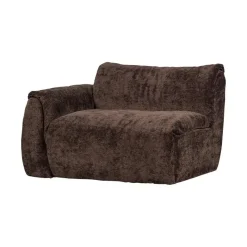 Baggy 1-zits element met arm links chenille donkerbruin