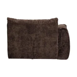 Baggy 1-zits element met arm links chenille donkerbruin