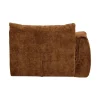 Baggy 1-zits element met arm links chenille middenbruin