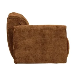 Baggy 1-zits element met arm links chenille middenbruin