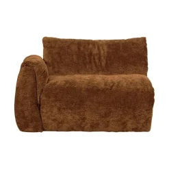 Baggy 1-zits element met arm links chenille middenbruin