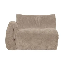 Baggy 1-zits element met arm links chenille zand