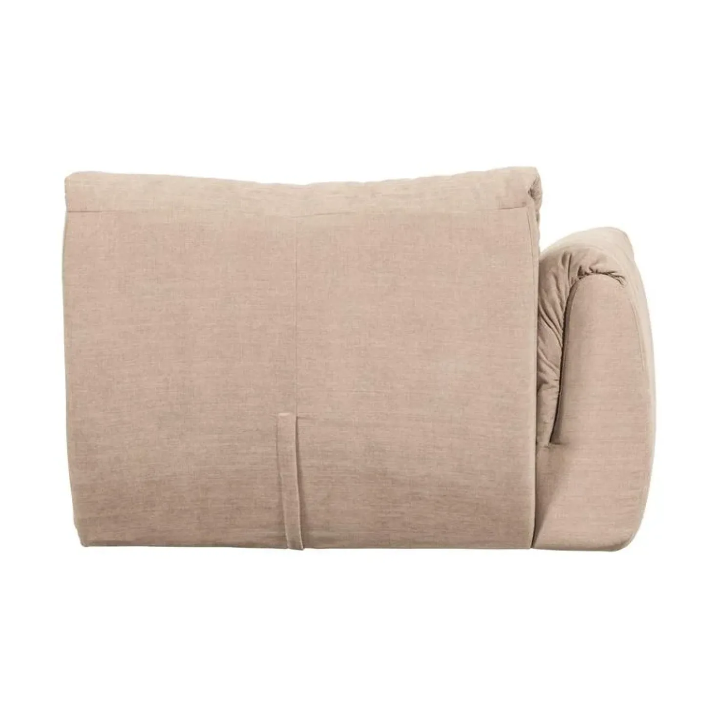 Baggy 1-zits element met arm links geweven chenille zand