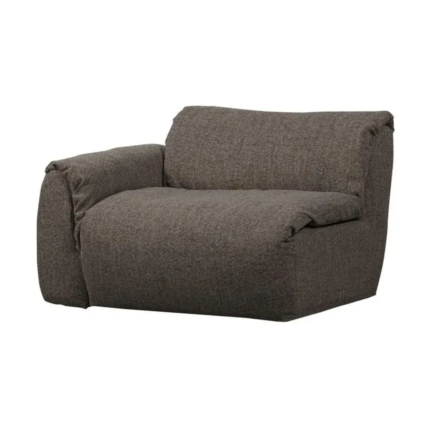 Baggy 1-zits element met arm links warmgrijs melange