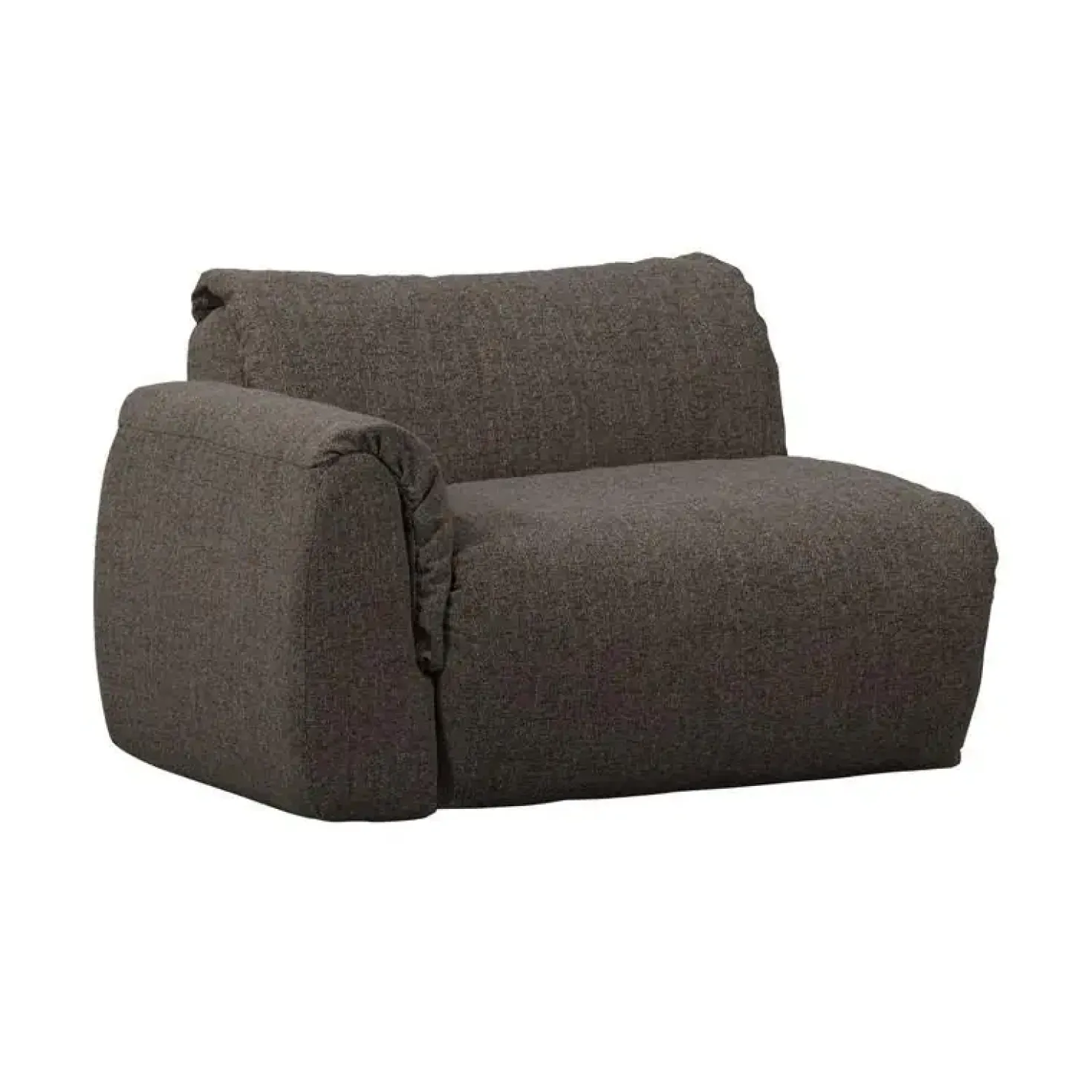 Baggy 1-zits element met arm links warmgrijs melange