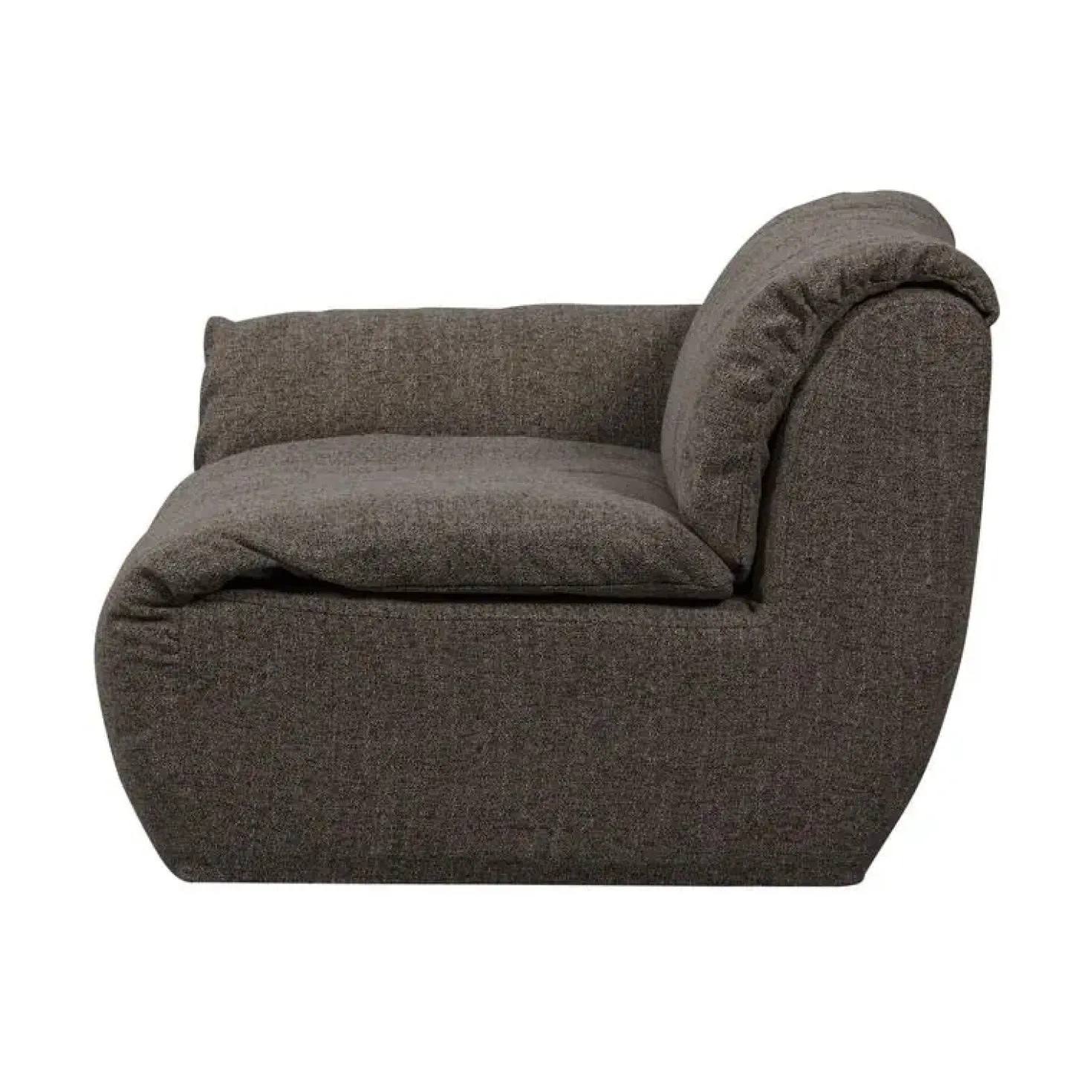 Baggy 1-zits element met arm links warmgrijs melange