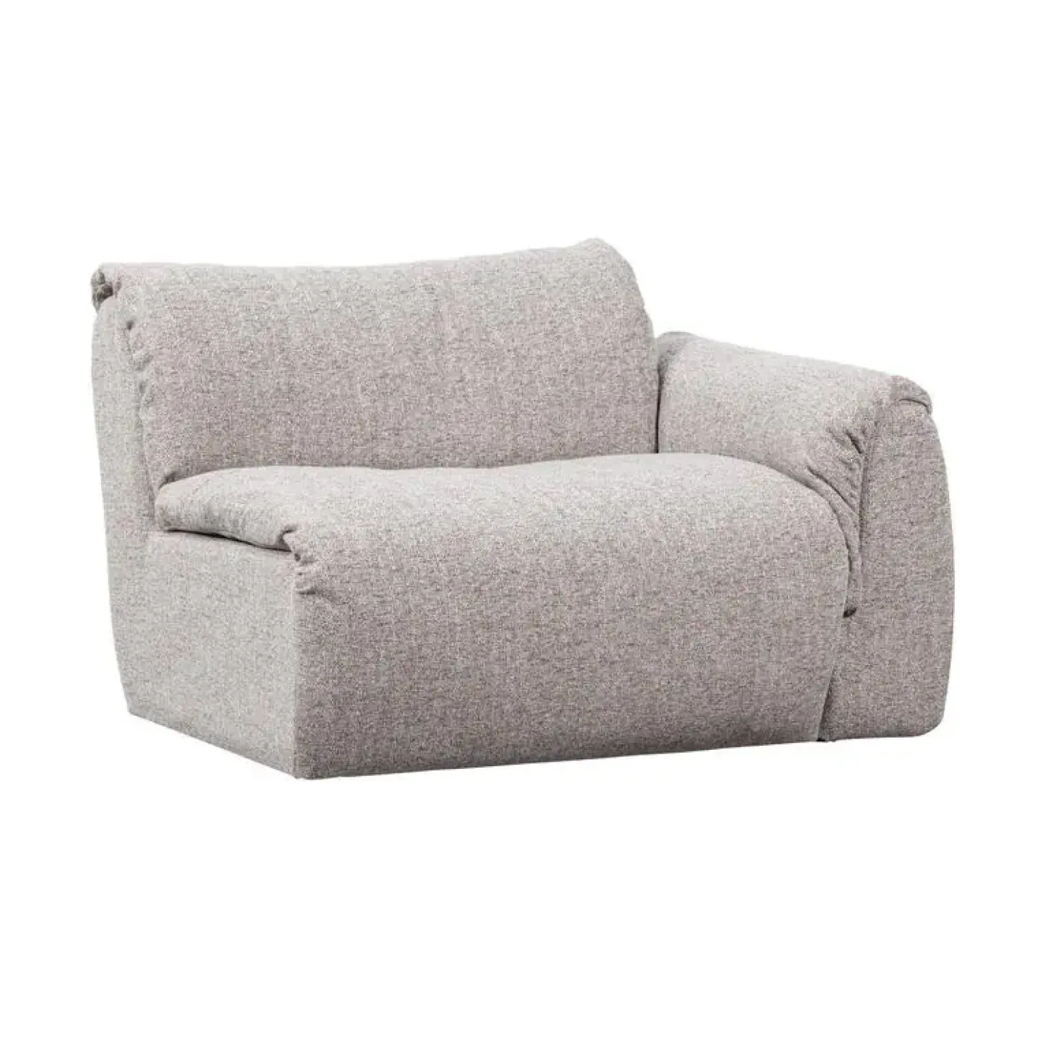 Baggy 1-zits element met arm rechts naturel melange