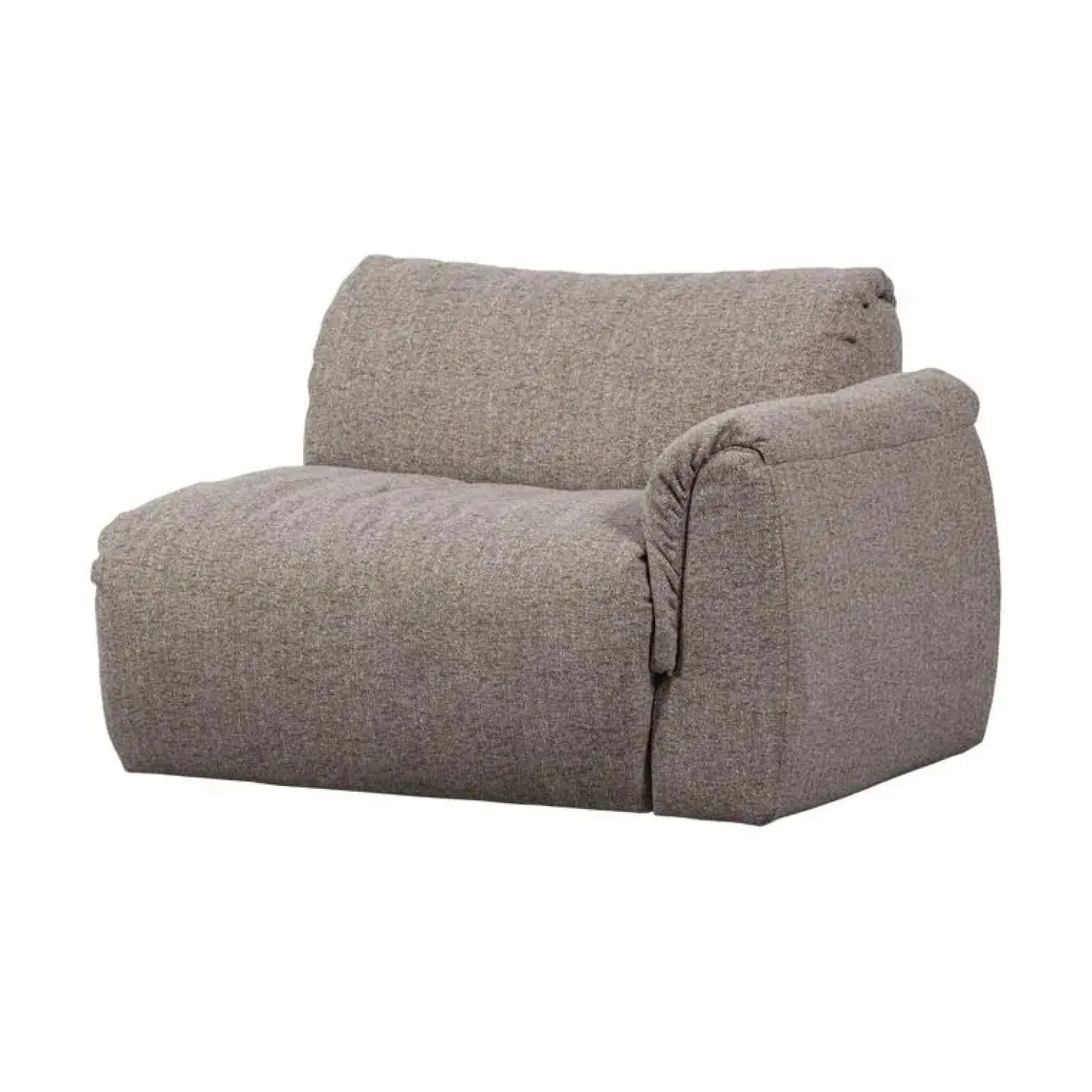 Baggy 1-zits element met arm rechts bruin melange