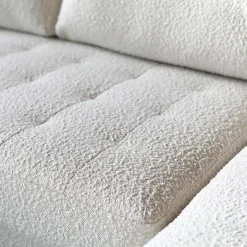 Bank Oreo Chaise longue rechts bouclé wit