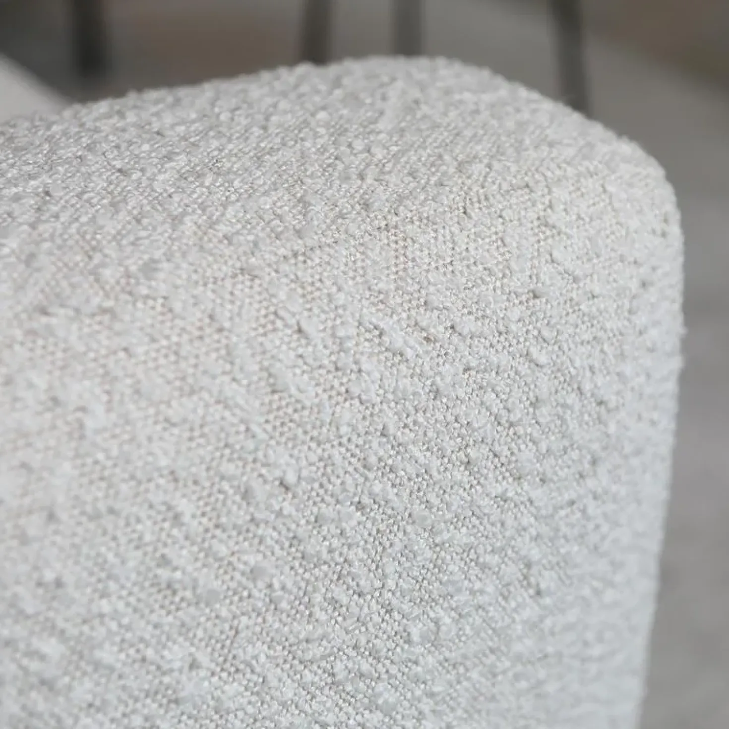 Bank Oreo Chaise longue rechts bouclé wit