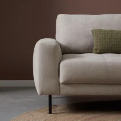 Bank Oreo Chaise longue rechts linnen beige