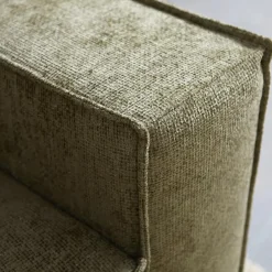 Bank River Chaise longue links – Groen stof