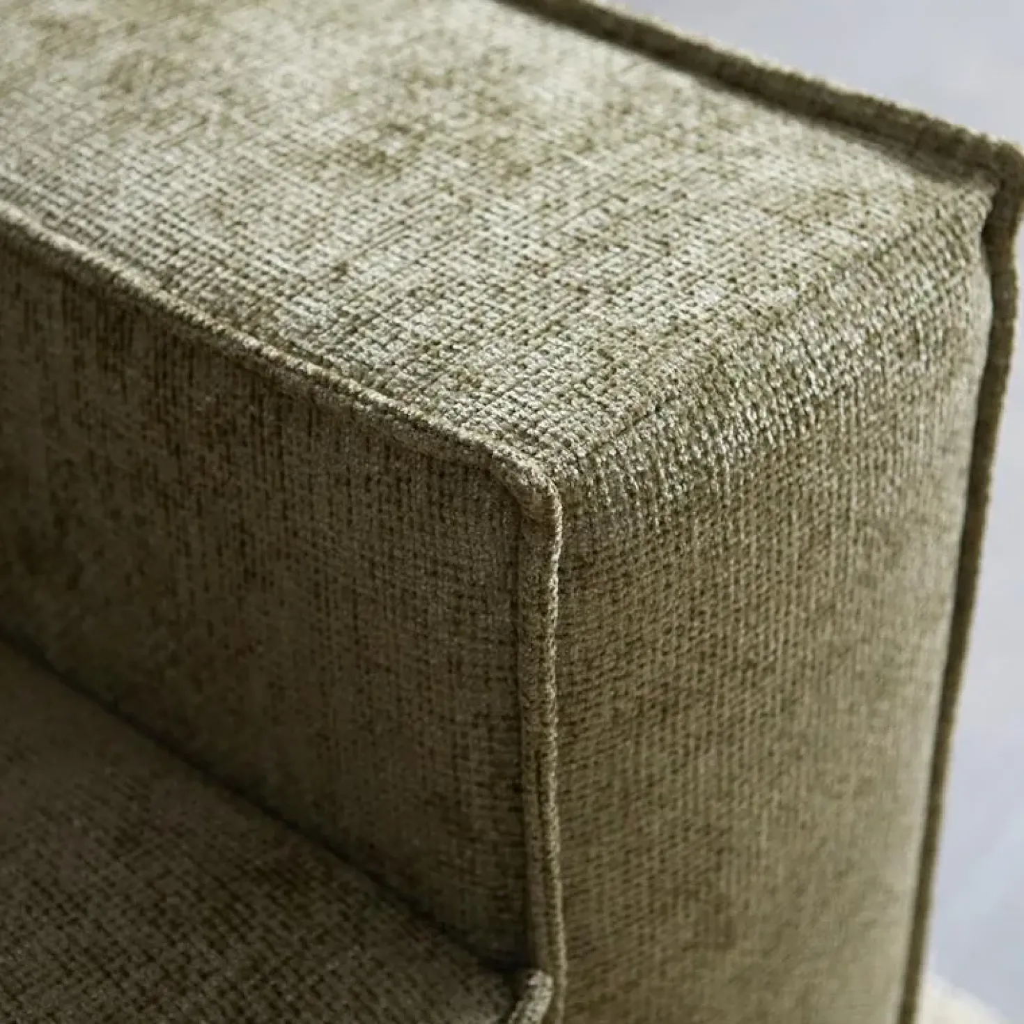 Bank River Chaise longue links – Groen stof