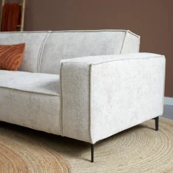 Bank River met ottoman links- Taupe stof
