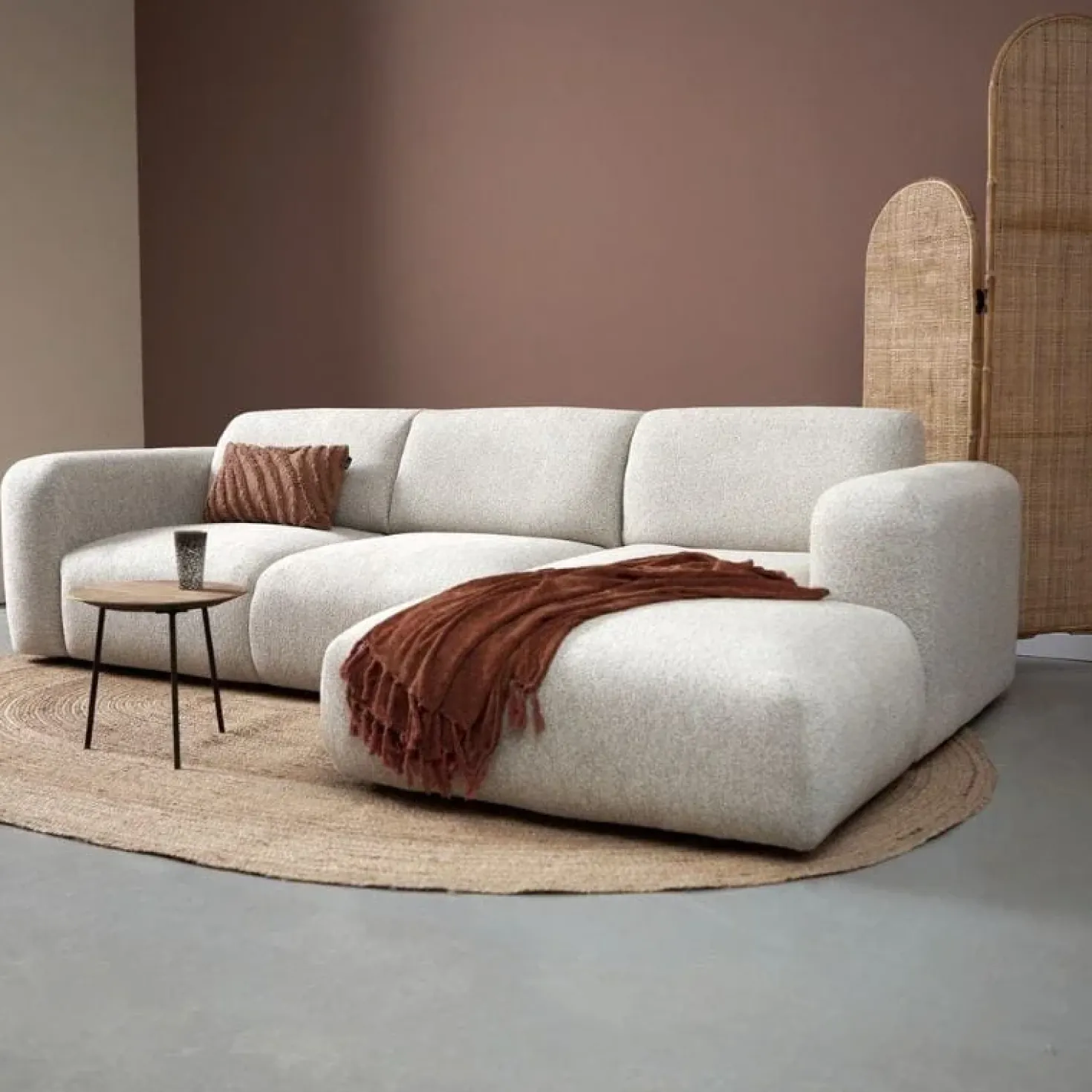 Bank Soul Chaise longue rechts - Sole 05 stof