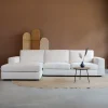 Bank Uno Chaise longue links Modesto wit