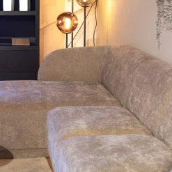 Bank Ziva (Divan rond links+2-zits zonder armen+Longchair rond rechts)