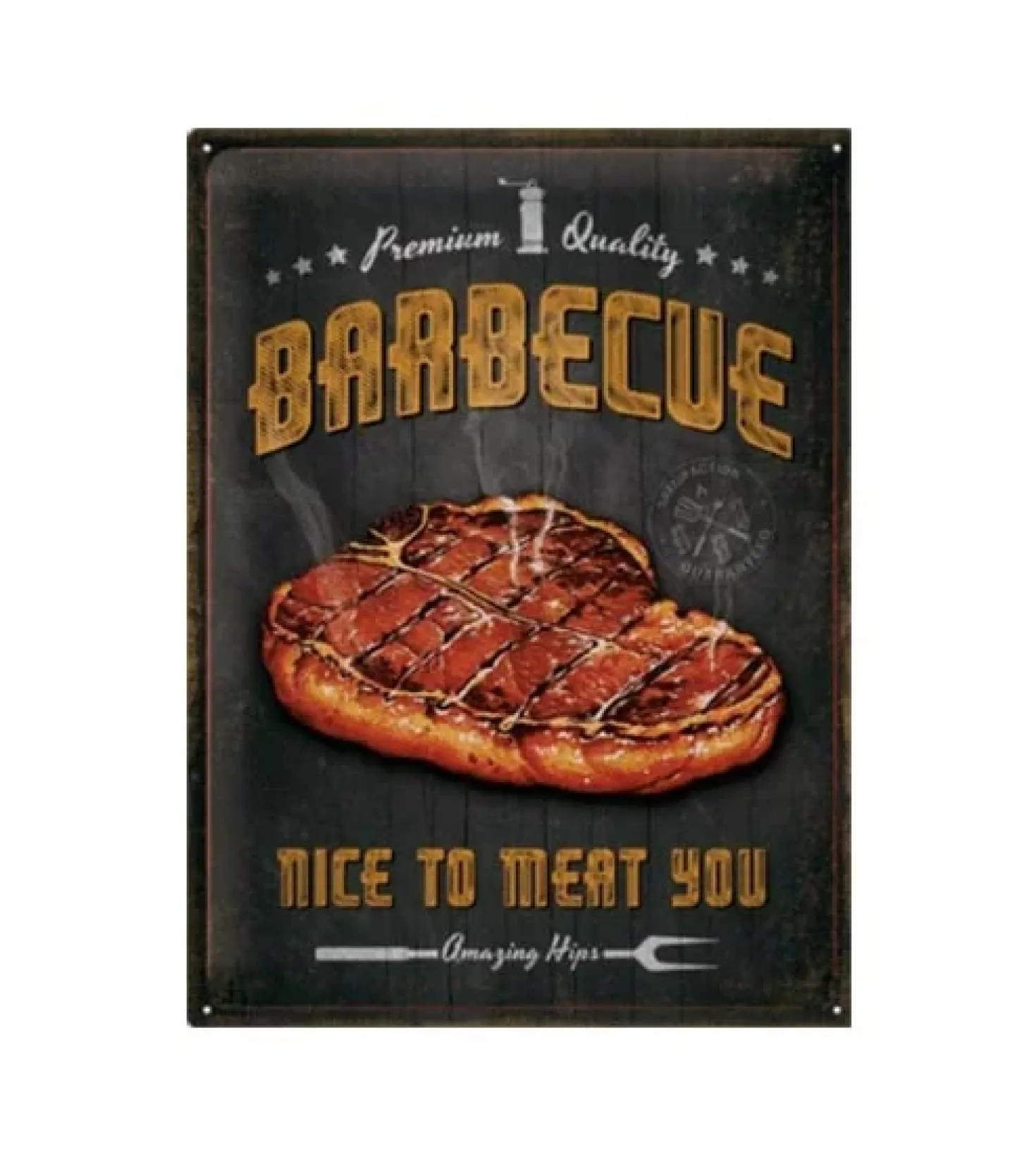Barbeque Premium Quality - metalen bord