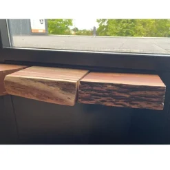 Bark houten nachtkastje zwevend set van 2 40cm