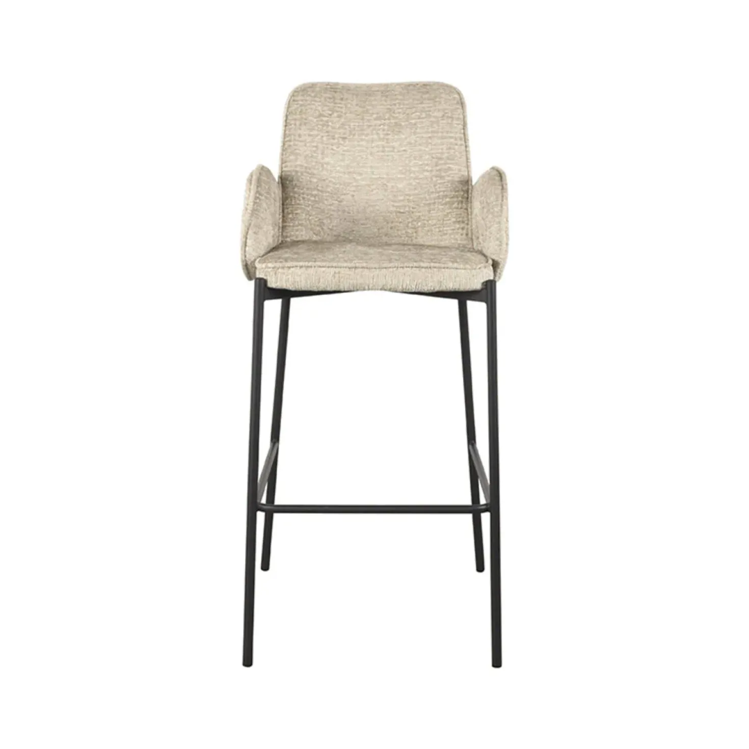 Barkruk Joni Beige Fluweel Zithoogte 78cm