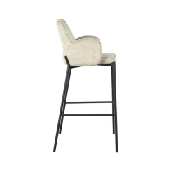 Barkruk Joni Beige Fluweel Zithoogte 78cm