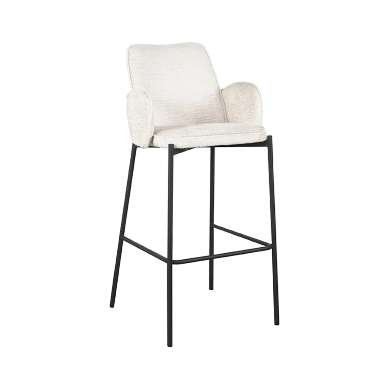 Barkruk Joni Beige Fluweel Zithoogte 78cm