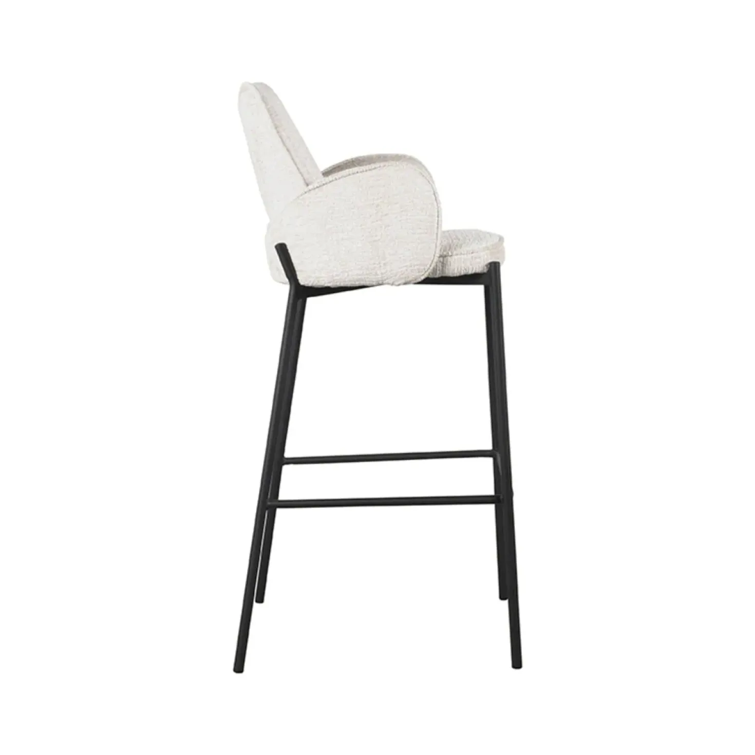 Barkruk Joni Beige Fluweel Zithoogte 78cm