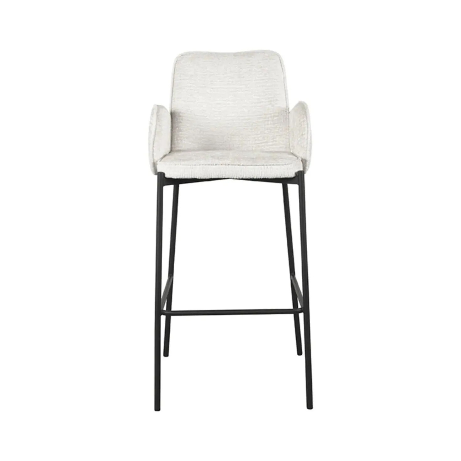 Barkruk Joni Beige Fluweel Zithoogte 78cm