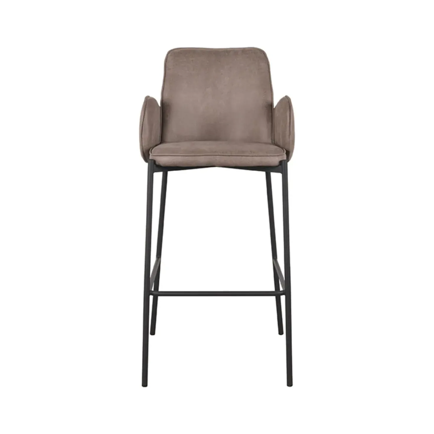 Barkruk Joni Taupe Micro Suede Zithoogte 78cm