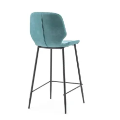 Barkruk Seashell hoog blue
