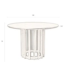 Barlet Eettafel Eikenhout Rond 120cm