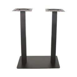 Bartafel Tafelpoot Dubbel Zwart Metaal Dubbel 92cm