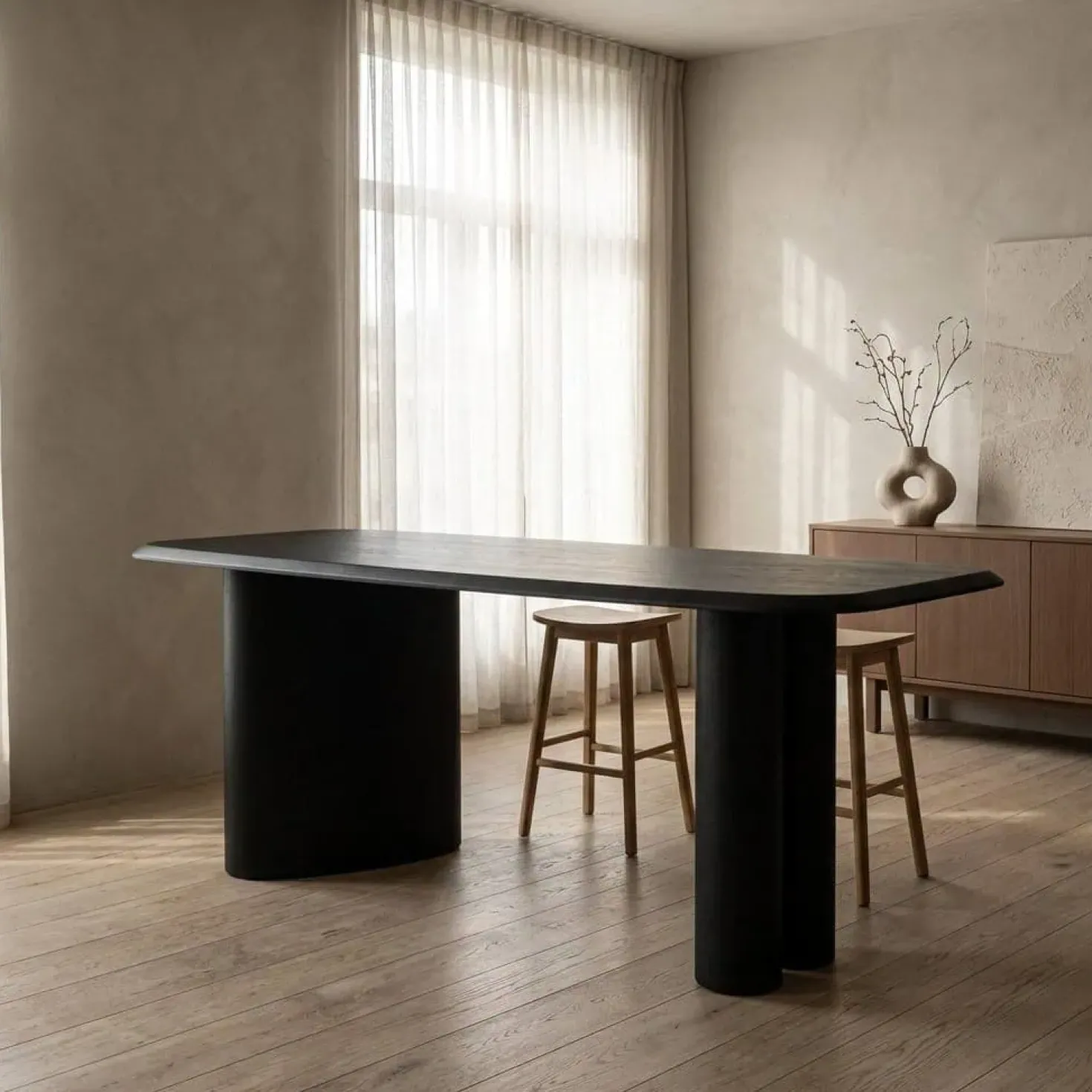 Bartafel Walter Zwart 220cm