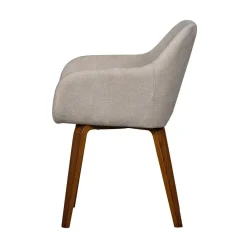 Base Eetkamerstoel velvet melange zand