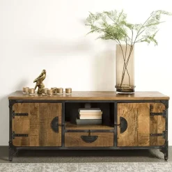 Basto TV meubel 2 drs 2 lades mango naturel matt 180cm