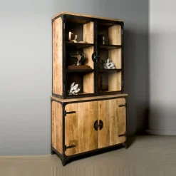 Basto Vitrinekast 4 drs mango naturel matt