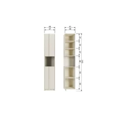 Basu Smalle kast grenen dust 40 cm