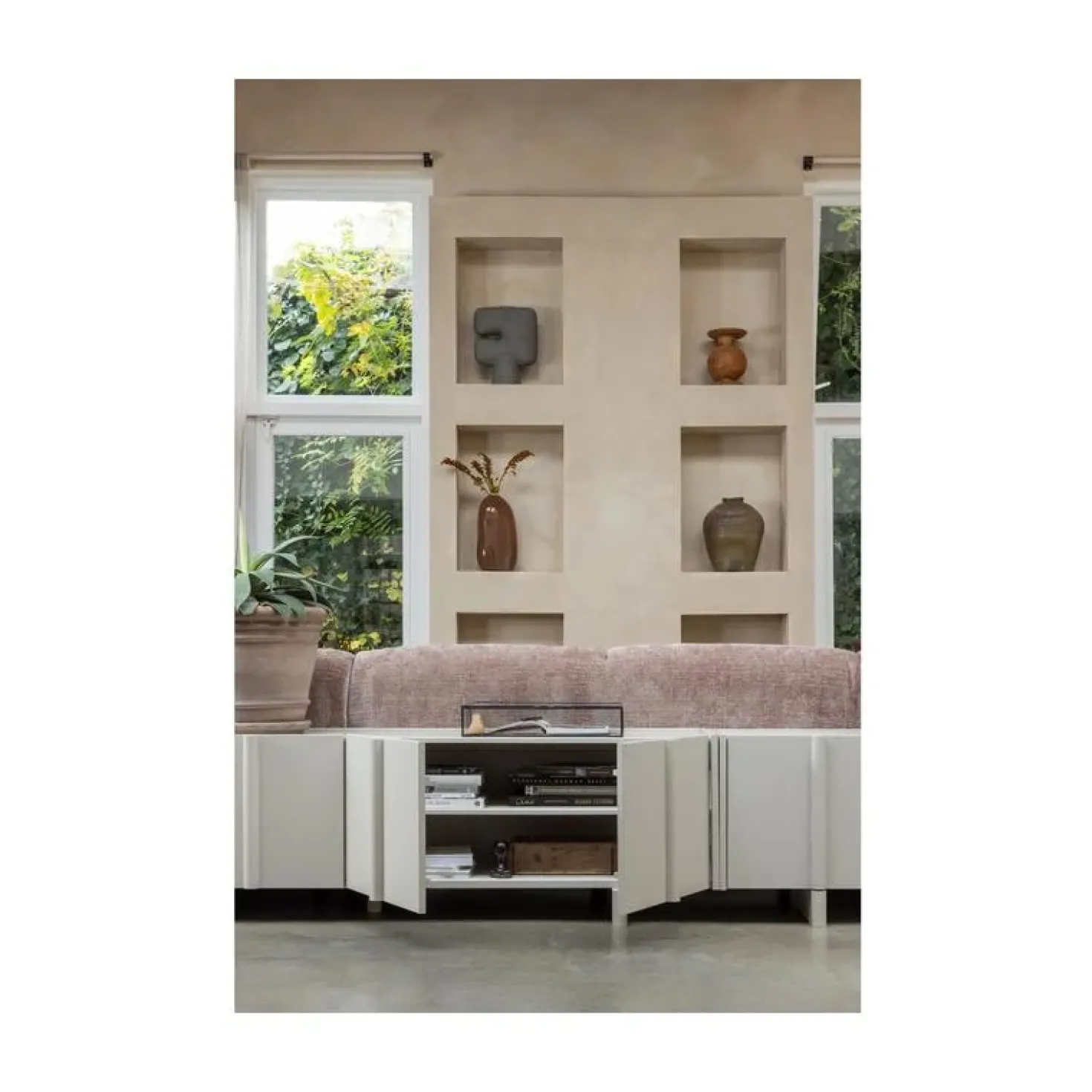 Basu Tv meubel grenen dust 200 cm