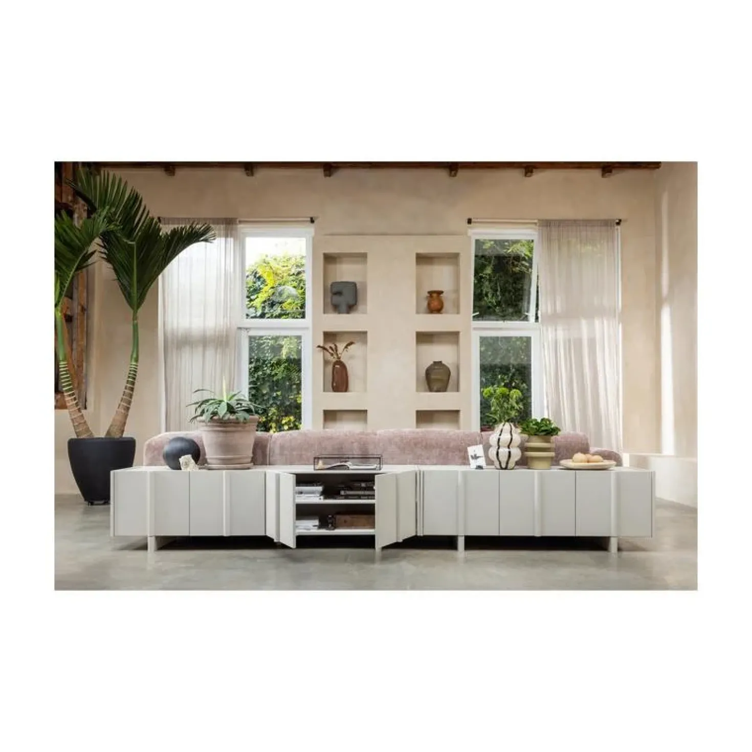 Basu Tv meubel grenen dust 200 cm