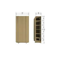 Basu Wandkast grenen moss 101 cm
