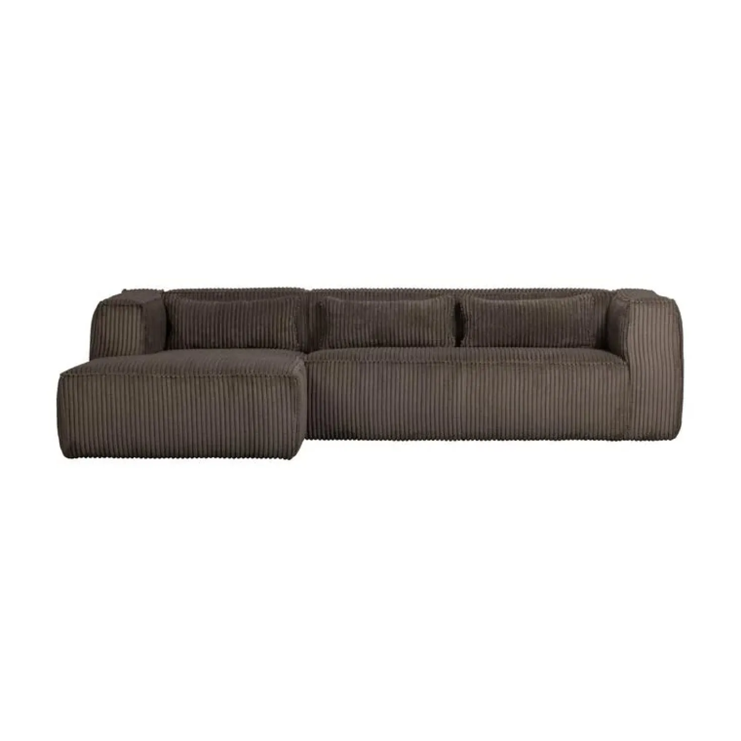 Bean Hoekbank links ribstof taupe 305cm