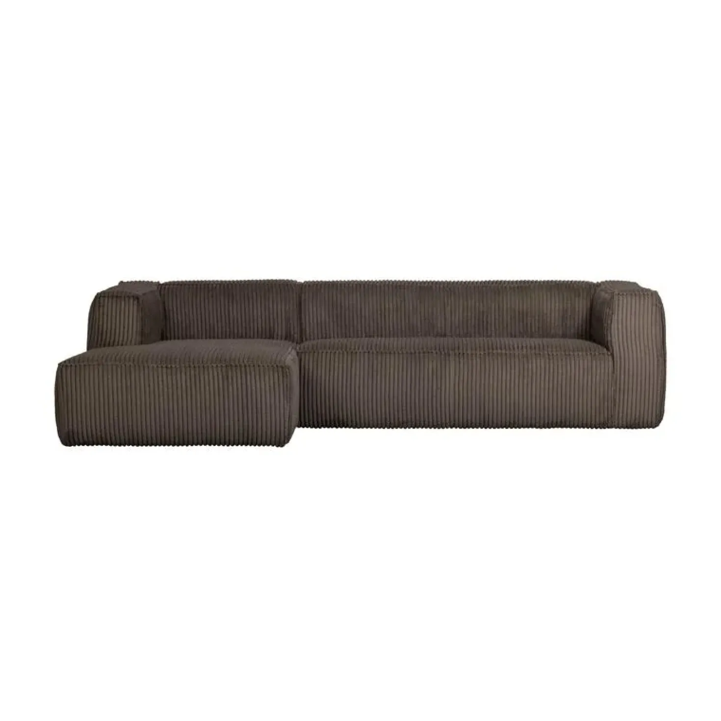 Bean Hoekbank links ribstof taupe 305cm