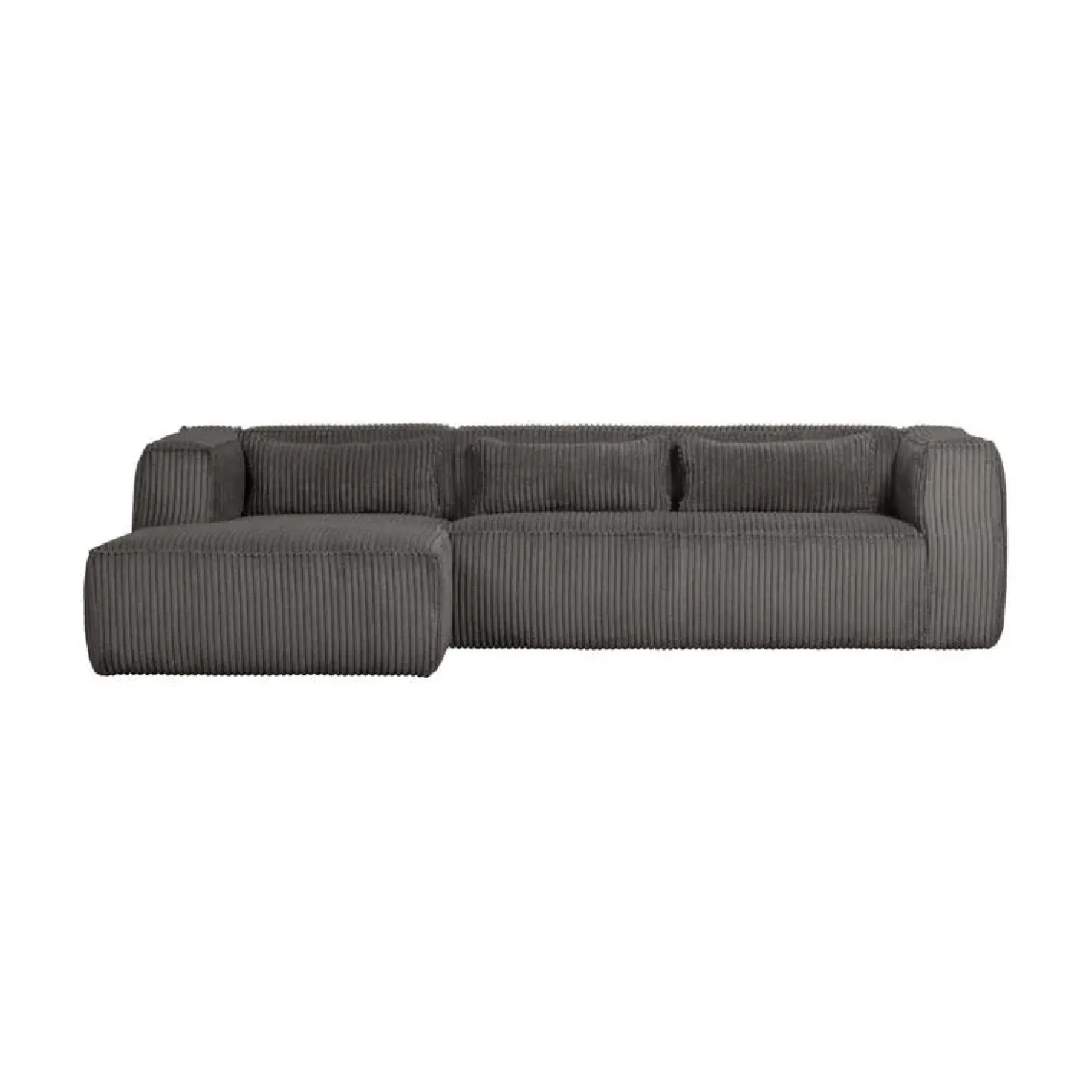 Bean Hoekbank links ribstof taupe terrazzo 305cm