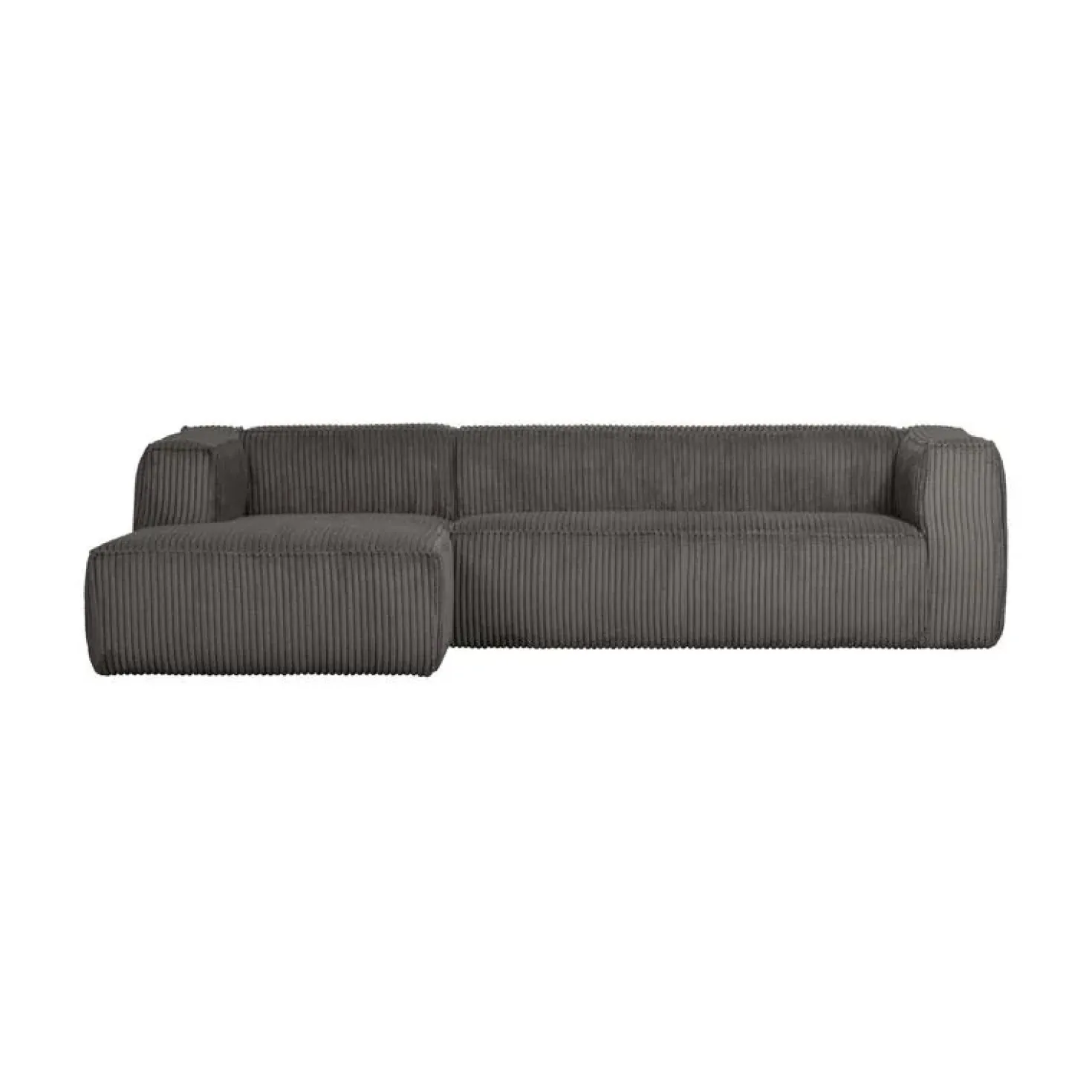 Bean Hoekbank links ribstof taupe terrazzo 305cm