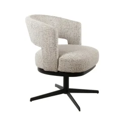 Beau eetkamerfauteuil draaipoot Gebroken wit