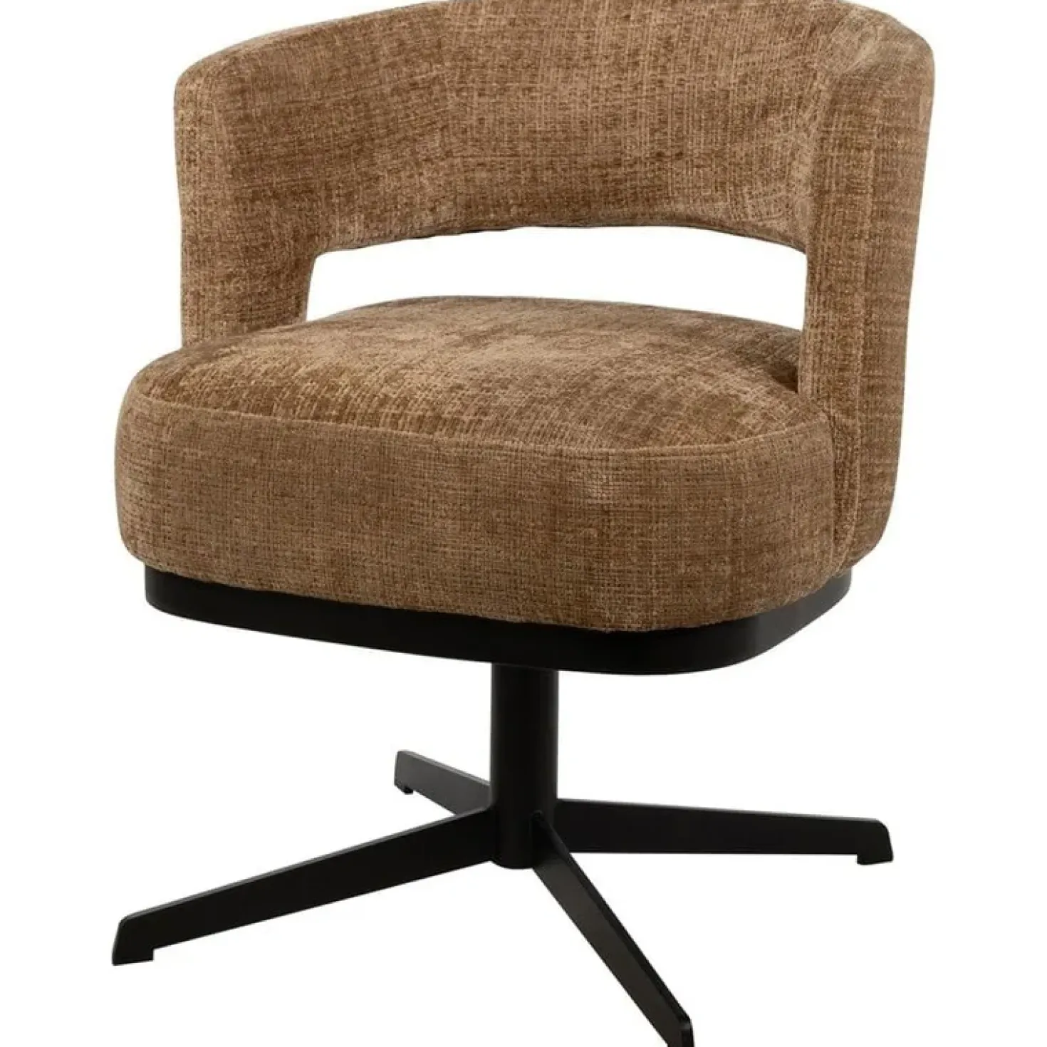 Beau eetkamerfauteuil draaipoot Bruin